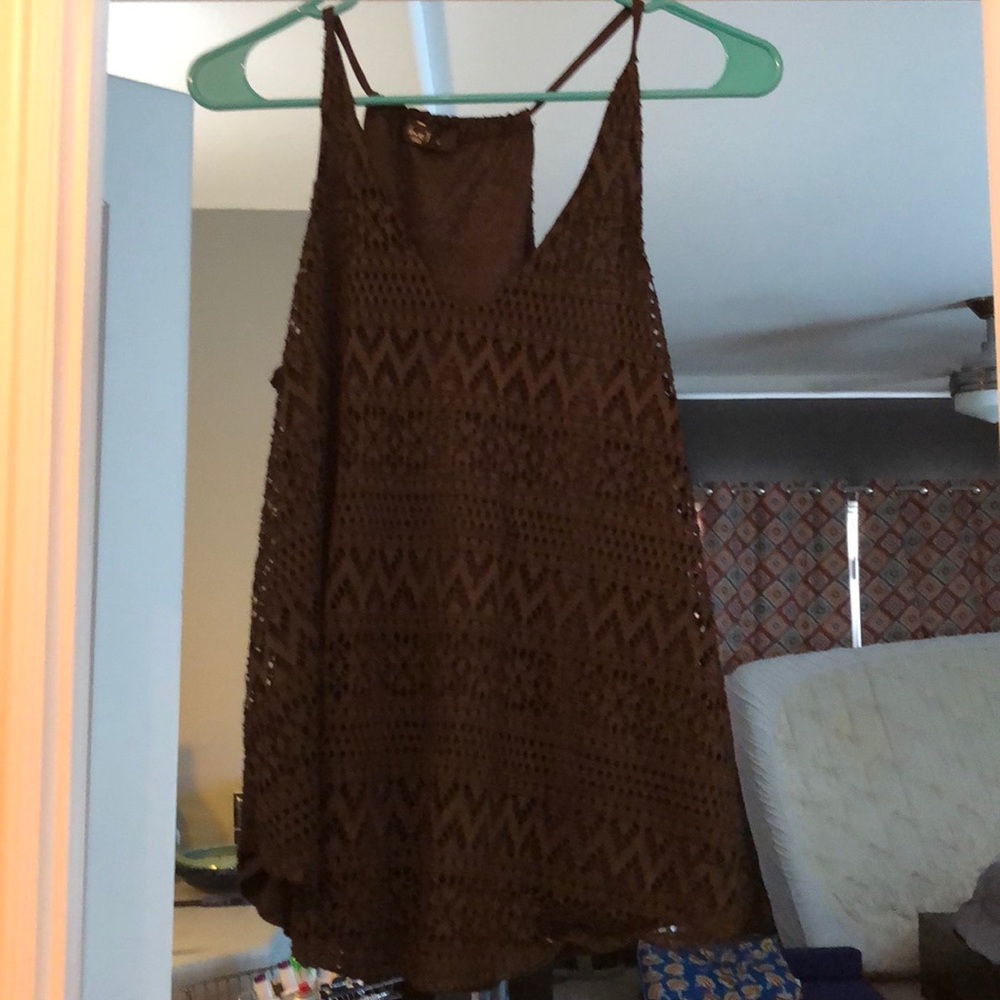 Racerback lace tank